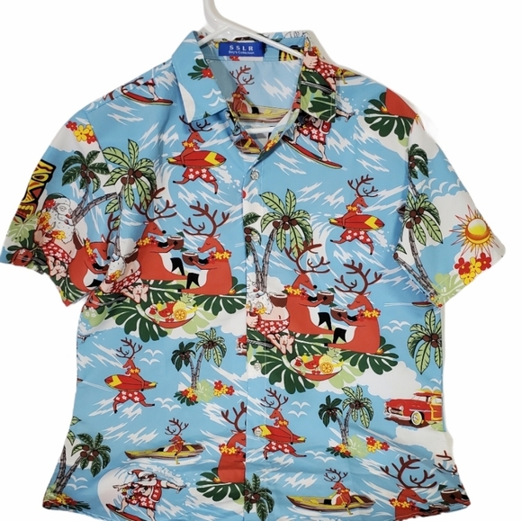 SSLR Christmas Button up Shirt - Picture 4 of 16
